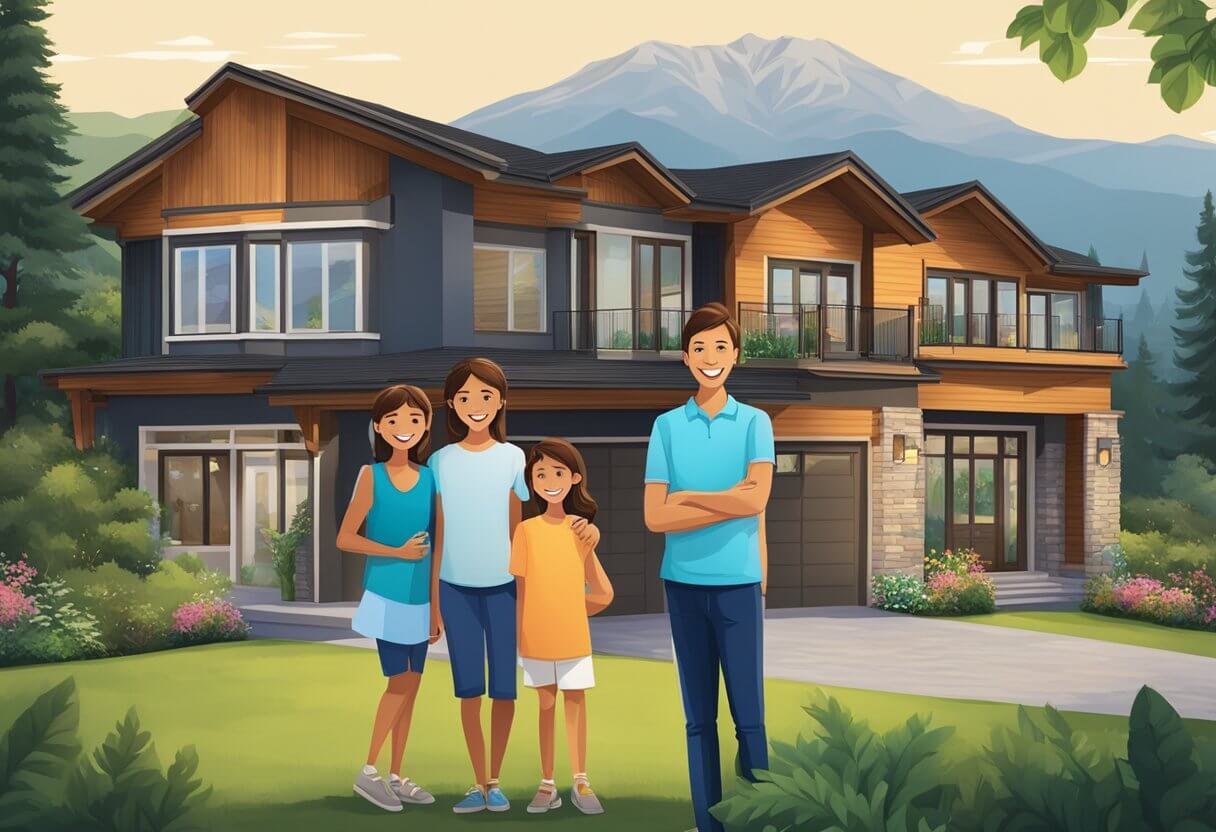 home owning family with mortgage from a broker in kelowna